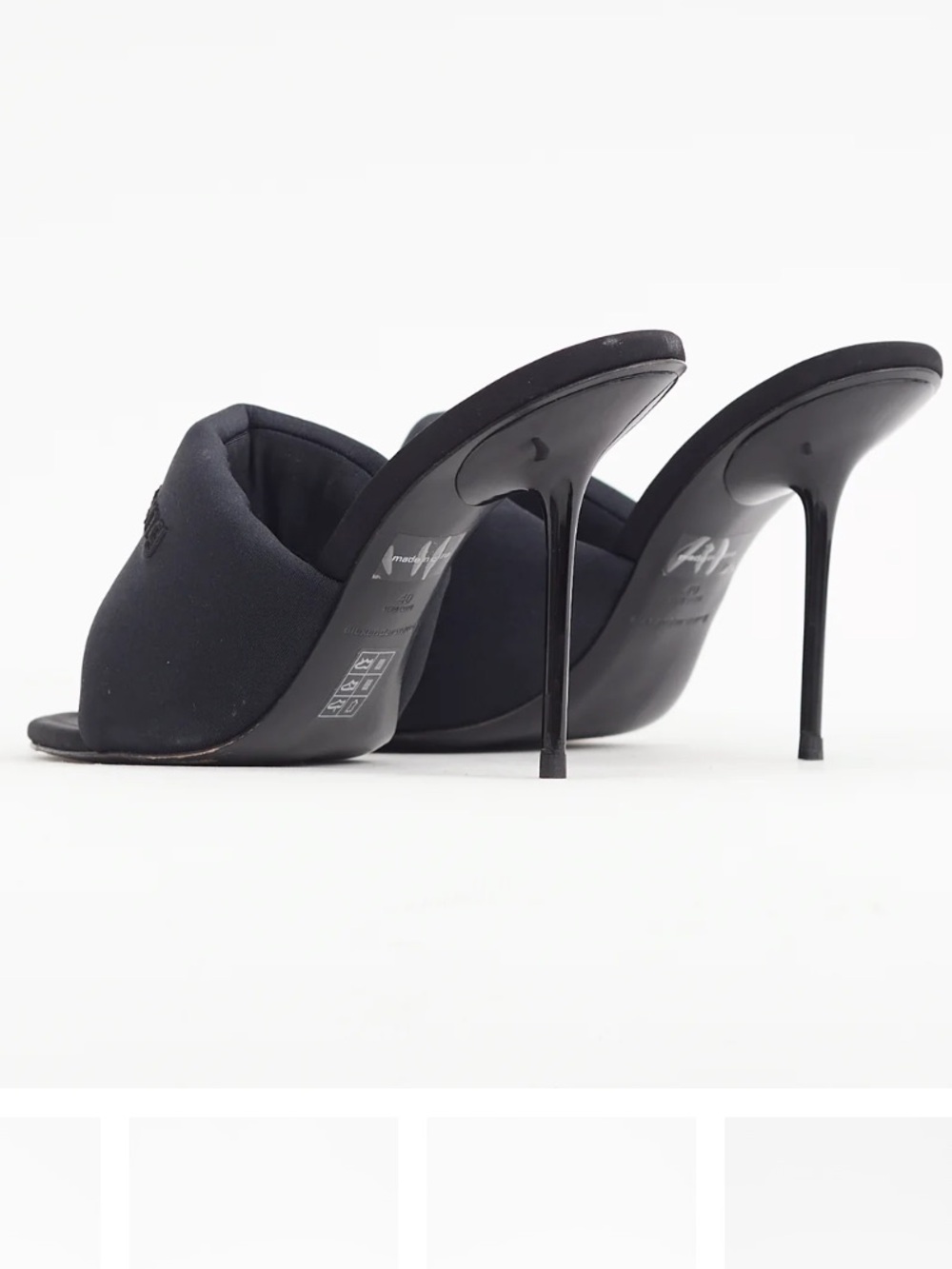 Alexander Wang Black Padded Slide Mules - Picture 6 of 12